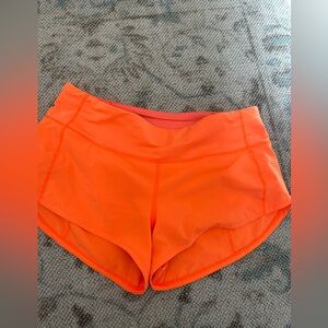 Lululemon Women's Orange Athletic Shorts like new size 4